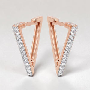 18KT Gold Triangle Earrings