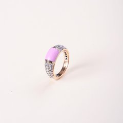 Pastel Pink Accent Diamond Ring for Women