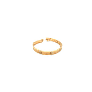 22K Gold Greek Key Design Kada for Men | Classic Gold Bracelet