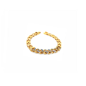 22K Gold Patterned Link Bracelet for Men | Premium Gold Jewellery
