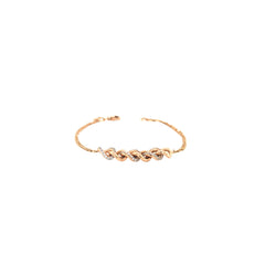 18KT Gold Bracelet for Gifting Twisted Chain Design
