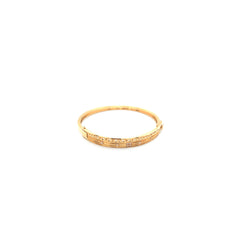 22K Gold Minimal Designer Kada for Men | Stone Studded