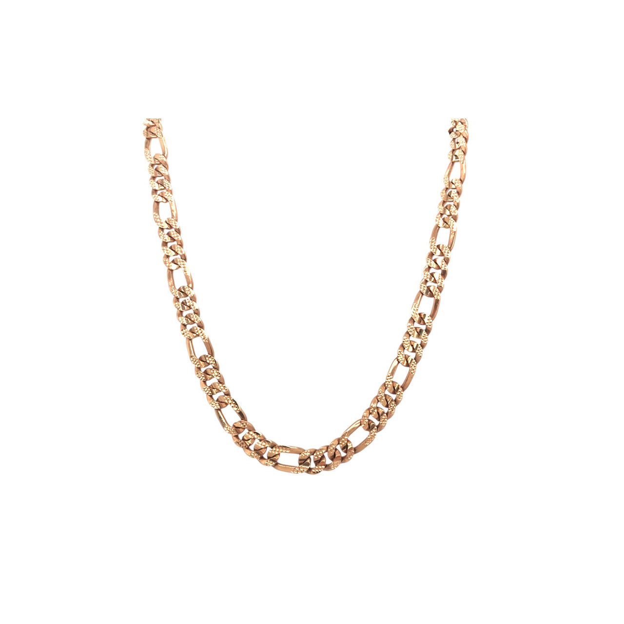 18KT Gold Chain for Men Diamond-Cut Link Design