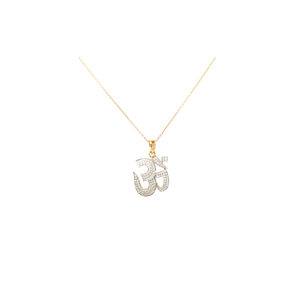 Om Diamond Pendant in Gold | Spiritual Fine Jewellery