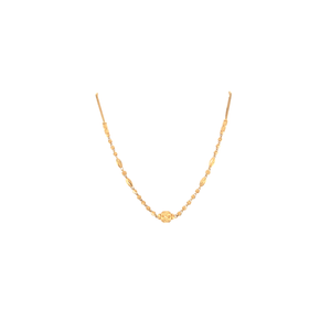 Textured Gold Necklace with Central Motif | Elegant Jewellery