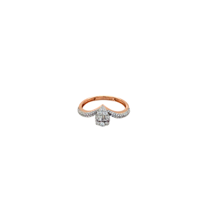 Halo Diamond Ring in Rose Gold