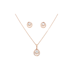 Round Diamond Pendant Set in Rose Gold