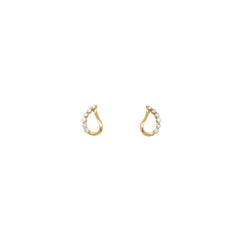 Diamond Hoop Earrings in Gold