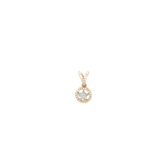 Round Diamond Pendant in Gold