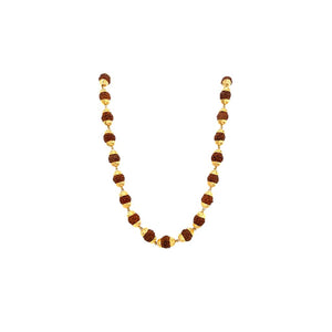 Designer Rudraksha Gold Mala - Elegant Bead Pattern