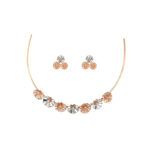 18KT Lightweight Floral Necklace Set for Women