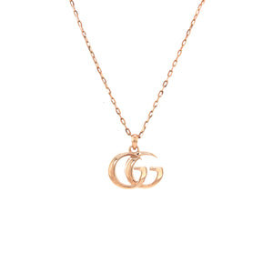 18KT Designer Rose Gold Necklace | Interlocking Motif