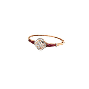 Floral Diamond Bracelet in Rose Gold