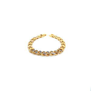 22K Gold Patterned Link Bracelet for Men | Premium Gold Jewellery