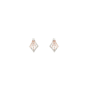 Geometric Diamond Pendant Set in Rose Gold