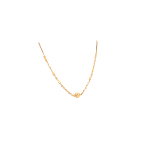 Textured Gold Necklace with Central Motif | Elegant Jewellery