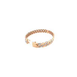 18KT Two-Tone Gold Link Kada for Men