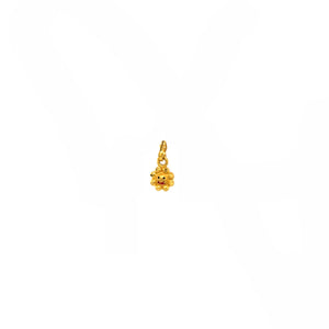 22K Gold Smiley Charm Pendant for Kids