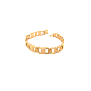 Structured Gold Link Bracelet | Modern Statement Jewellery