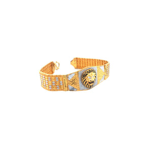 22K Gold Lion Face Bracelet for Men | Pachchigar Jewellers