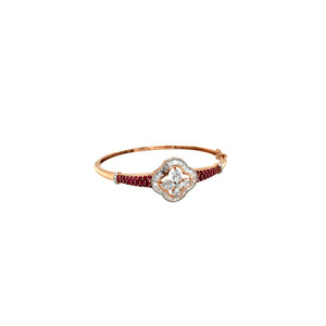 Floral Diamond Bracelet in Rose Gold
