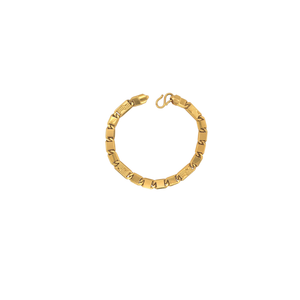 Patterned Gold Bracelet | Contemporary Link Design