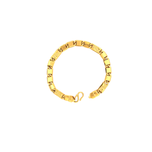 Patterned Gold Bracelet | Contemporary Link Design