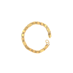 Patterned Gold Bracelet | Contemporary Link Design