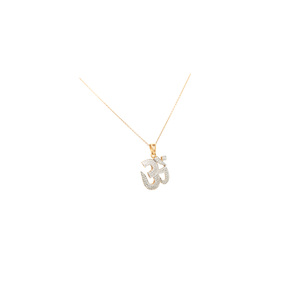 Om Diamond Pendant in Gold | Spiritual Fine Jewellery
