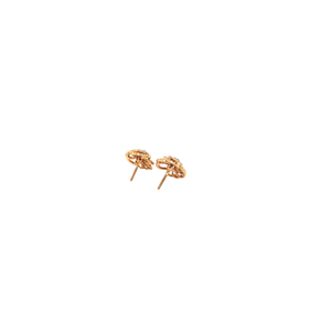 Floral Diamond Stud Earrings in Gold