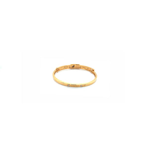 22K Gold Designer Kada for Men | Black Enamel Stone Bracelet