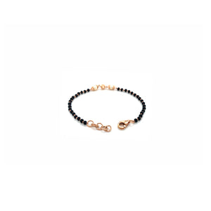 18KT Gold Black Beads Bracelet for Everyday Wear