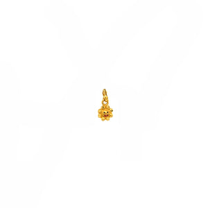 22K Gold Smiley Charm Pendant for Kids