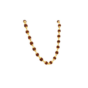 Rudraksha Bead Gold Chain | Devotional Style