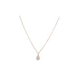 Light Drop Diamond Necklace Set in Gold