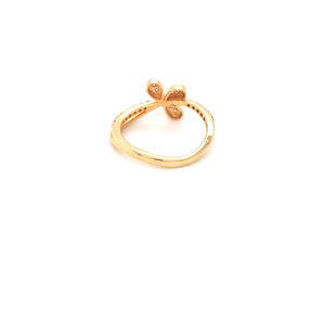 Diamond Floral Gold Ring