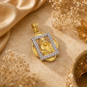 22KT Gold Diamond Sai Baba Pendant