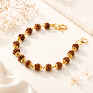 22KT Gold Rudraksha Bracelet
