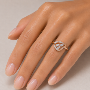 Minimal Diamond Ring in Rose Gold