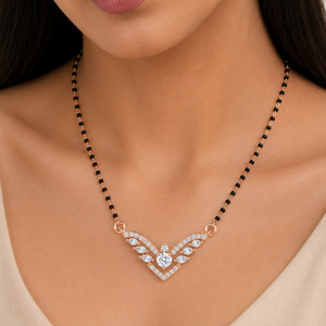 Celeste Wing Diamond Mangalsutra in 18KT Rose Gold