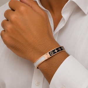 18KT Gold LV Kada for Men