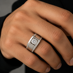 Men’s Solitaire Diamond Ring Gold Classic Design