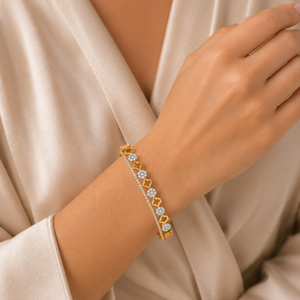 Elegant Diamond Bangle in Gold