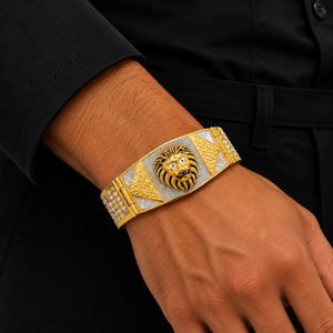 22K Gold Lion Face Bracelet for Men | Pachchigar Jewellers