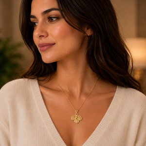 Triple Leaf Gold Pendant