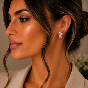 Diamond Curve Design Earrings for Women