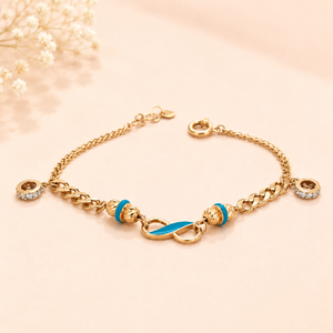 18KT Gold Infinity Bracelet for Everyday Wear