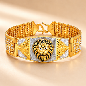 22K Gold Lion Face Bracelet for Men | Pachchigar Jewellers