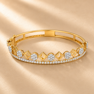 Elegant Diamond Bangle in Gold
