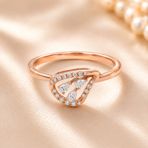 Minimal Diamond Ring in Rose Gold